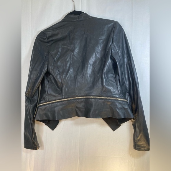 Dynamite vegan leather waterfall collar jacket with zipper details XS - Picture 7 of 13